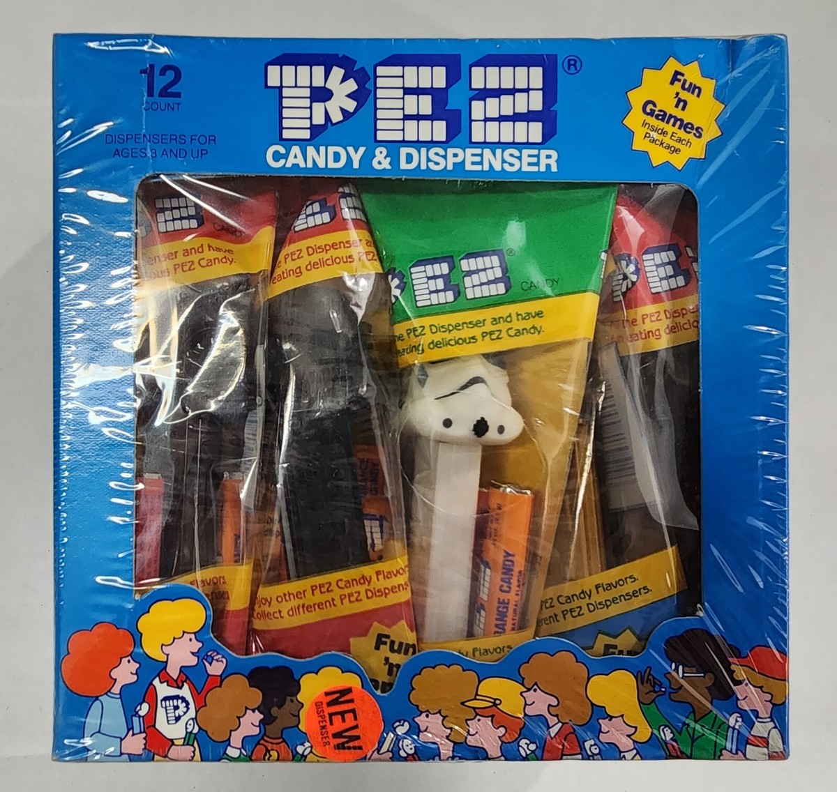 Vintage Pez Candy & Dispenser Star Wars Sealed 12 Count Display 