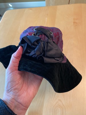 DEBORAH RHODES COLLECTION VELVET BROCADE HAT SZ S/M