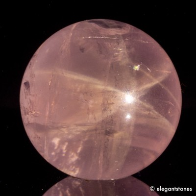 18g23mm STAR Rose Quartz Sphere Crystal Ball Natural Pink Healing Chakra Decor