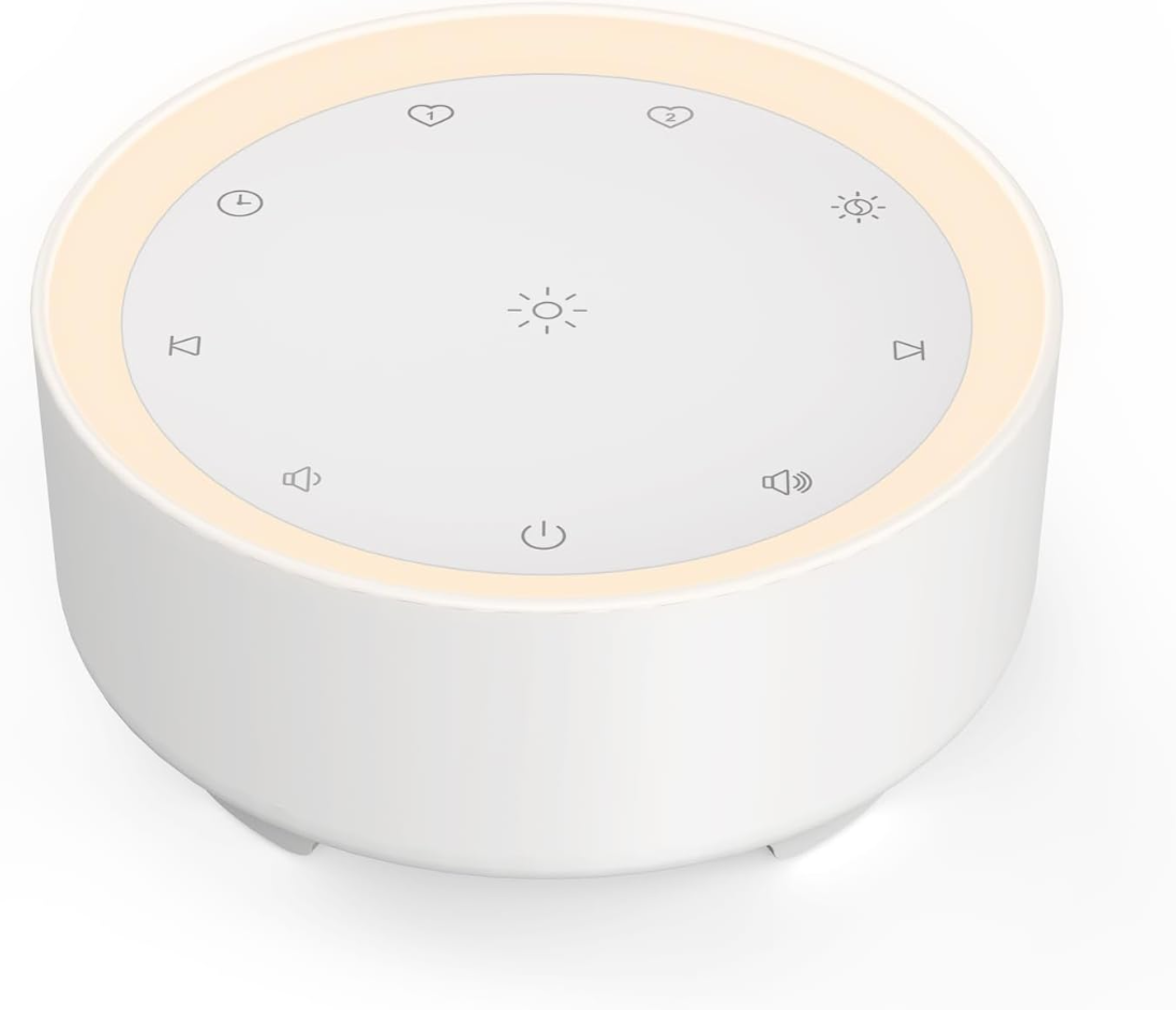 Sound Machine & Night Light for Adults, Baby, Kids. White Noise Machine