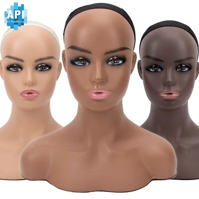 A1 PACIFIC INC. 16" Realistic Mannequin Wig Head Manikin shoulder Bust Stand Display Hair 487-S