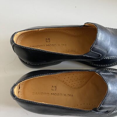 Sandro Moscoloni Mens EUC Black Leather Marc Venetian Dress  display picture 3