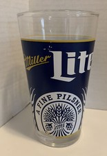 Vintage Retro Miller Lite Beer Drinking Glass Tumbler Glass