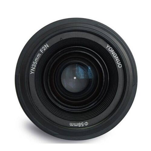 Lente gran angular de enfoque automático Yongnuo YN35 mm F2 1:2 AF/MF para cámaras réflex digitales Nikon - Imagen 1 de 8