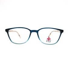Indi KG 20202 BL Kids Eyeglasses Frames blue brown spotted 49-16-135