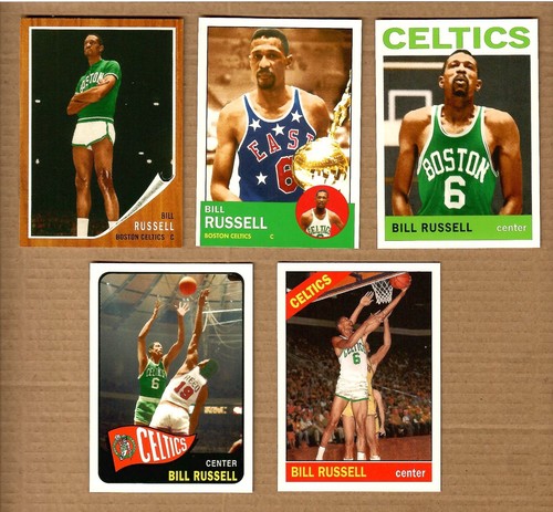 BILL RUSSELL 2007-08 THE MISSING YEARS (5) CARD LOT SEE LIST & SCAN NRMT