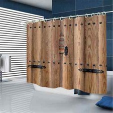 Rows Of Nails On A Board 3D Shower Curtain Waterproof Fabric Bathroom Decoration