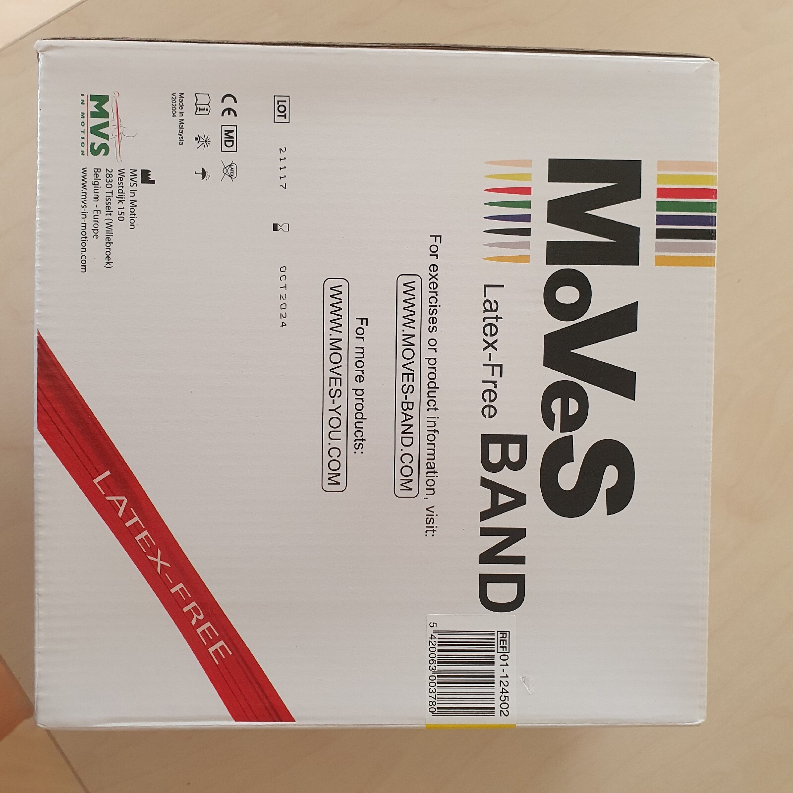 Gymnastikband Fitnessband von moVes 2,30 M Gelb Latexfrei