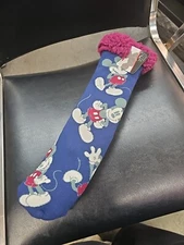 NWT Classic Mickey Mouse Fuzz Sox Warm Sherpa Non Slip Women's Socks Size 9-11