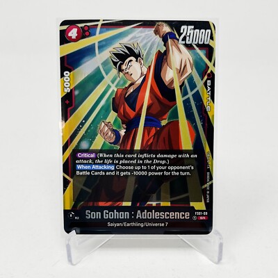 Son Gohan Adolescence FS01-09 SR Dragon ball Foil Fusion World English