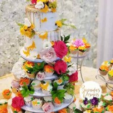 Cupcake Stand 6 Tier White Melamine Cake Tower Dessert Display