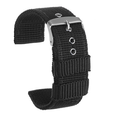 Uhrenarmband 22 mm breit schwarz weich bequeme Schnalle, Universalarmband 65