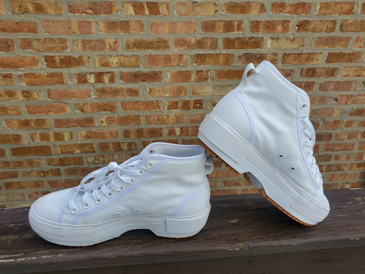 Adidas Originals Nizza Trek Women's Size US 10.5 Platform White Gum Shoes  Boots