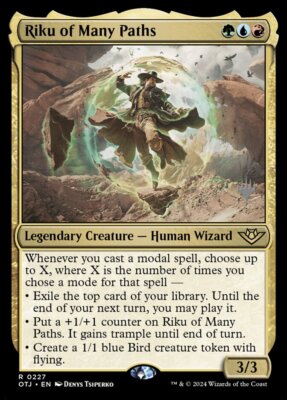 MTG Riku of Many Paths (227p/160) Outlaws of Thunder Junction Promos LP