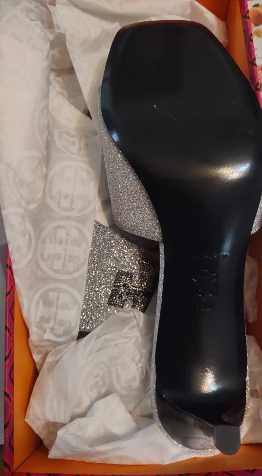 Tory Burch Eleanor Pave Glitter Diamond Black Mule Sandals 10 MSRP $378 New thumbnail 8