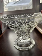 Anchor Hocking Early American Prescut EAPC Punch Bowl Base Console Fruit Bowl