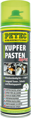 PETEC 70350 Copper Paste Spray 500ml Copper Brake Grease Heat Resistant 1100