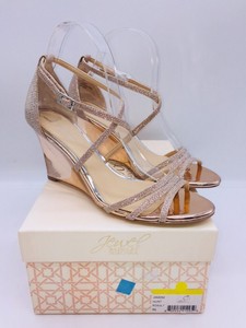 jewel badgley mischka hunt evening wedge sandals