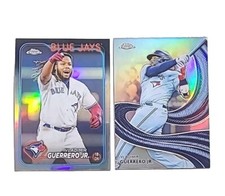 2024 Topps Chrome (×2) Refractor/Strokes  Vladimir Guerrero Jr (BLUEJAYS) !!