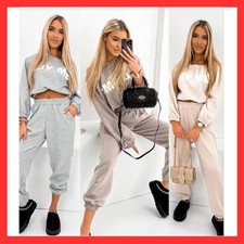 TUTA DONNA sportiva casual cotone elegante intera pantaloni felpa con