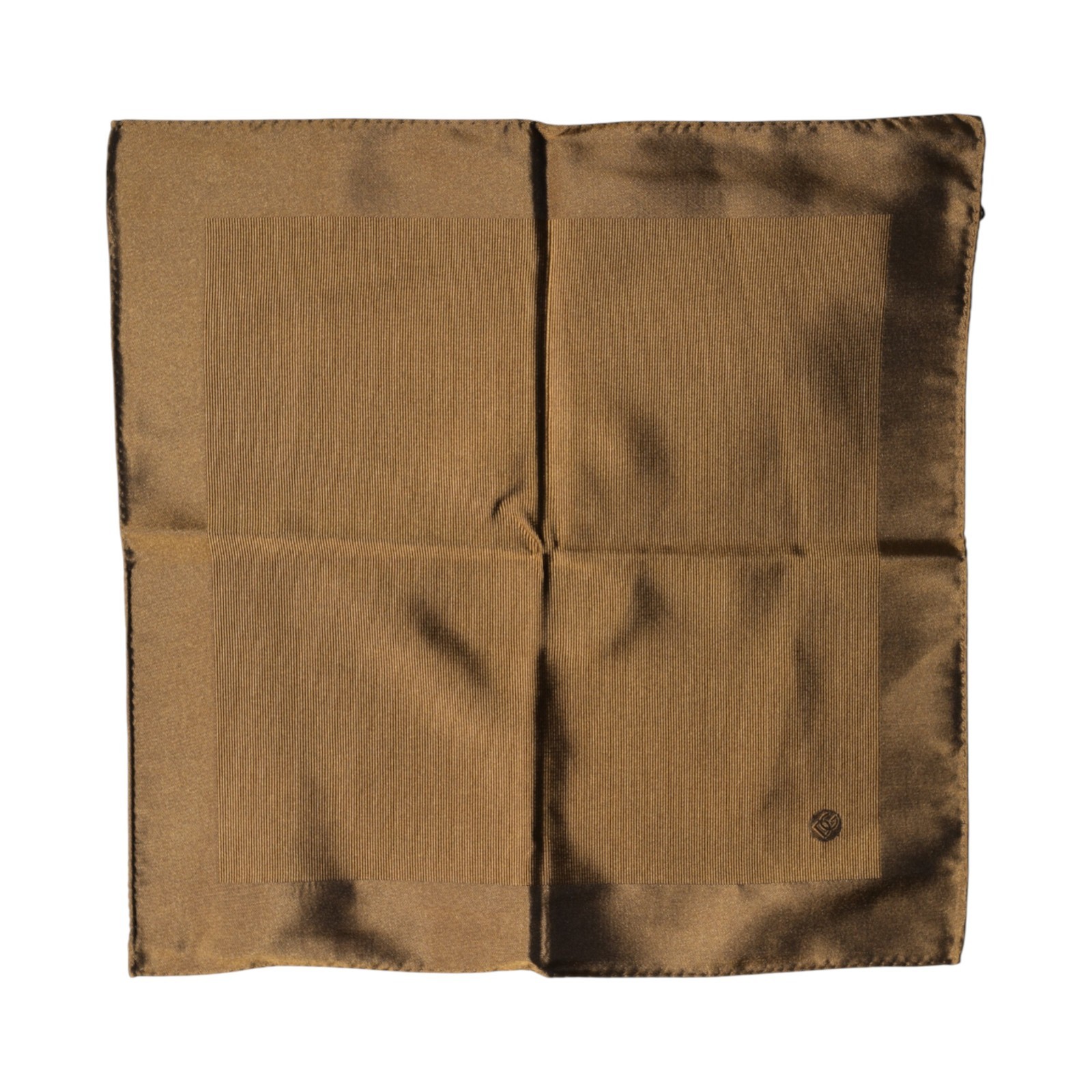 DOLCE - GABBANA Scarf Brown Logo Silk Men Square Handkerchief 34cm x 34cm 230usd 24190₽