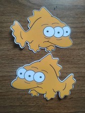 Three Eyed Fish From The Simpsons Funny Car Truck Vinyl Decal Stickers