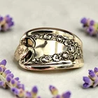 Vintage Sterling Silver 925 Handcrafted Flower Designer Spoon Ring 7.51 Gr Sz 7