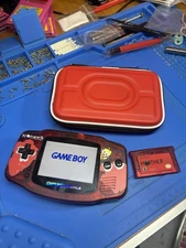 Mother 3 Red Backlit IPS Nintendo Gameboy Advance Console GBA Cartridge V4 Pouch