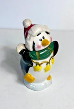 Vintage Christmas Penquin Cheese Spreader Figure