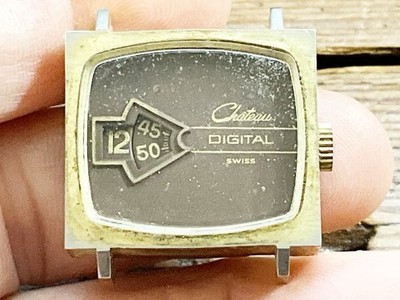 Vintage E. Gluck Trading Co. CHATEAU Digital Swiss Watch