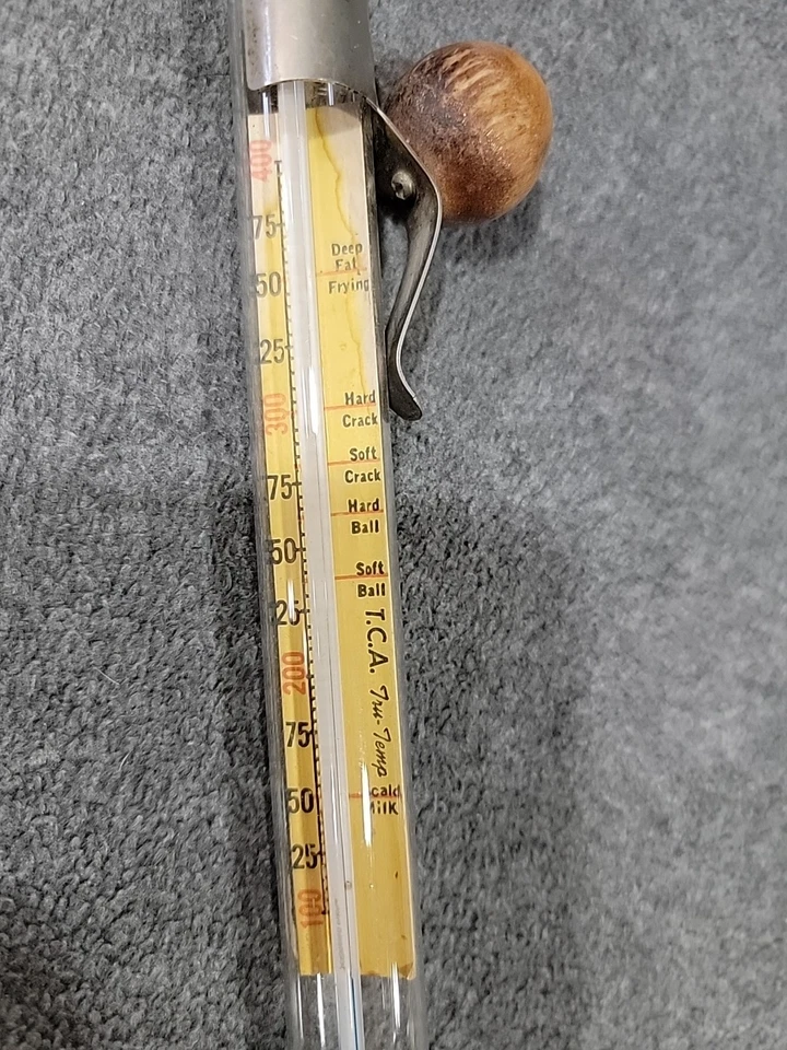 Vintage Glass Candy Icing Deep Fry Cooking Thermometer Chaney Taylor Springfield - Image 4 of 4