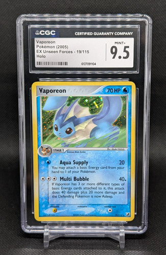 Vaporeon graded CGC 9.5 for sale on eBay