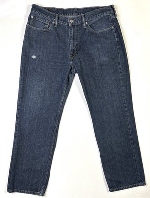 Levis 514 Denim Jeans Men s 38x32 Distressed Blue Straight