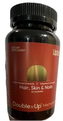 Upbe Hair, Skin & Nails Gummies Supplement 60 Count Vitamin A C D3 E Biotin