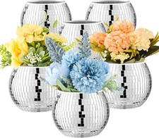 Mirrored Disco Ball Vases - Set of 6
