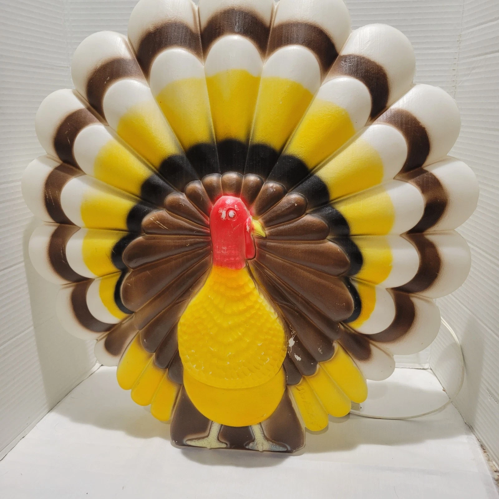 Vintage Don Featherstone Thanksgiving Turkey Blow Mold Decor 19"