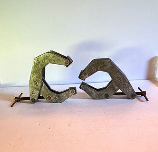 Lot of (2) 2 1/2D Kant Twist Metal C Clamps