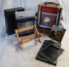 Wet Plate Collodion Burke & James 5x7 Camera w/ 2 Lenses Large Format Outfit