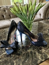 Paris Hilton Navy High Heel Shoes Size 7 New Never Worn No Box