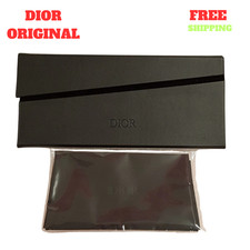 NEW CHRISTIAN DIOR CASE BLACK LEATHER MAGNETIC FOLDABLE SUNGLASSES / EYEGLASSES