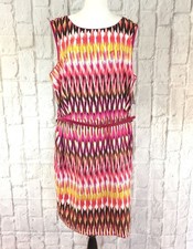 NEW! DressBarn Roz & Ali Womens Plus Sleeveless Belted Shift Dress Size 24W