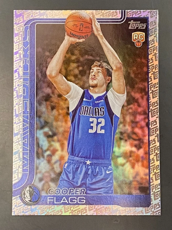 2025-26 Topps Cooper Flagg Rookie #201 Foil Pattern Logo Dallas Mavericks RC - Image 2 of 4