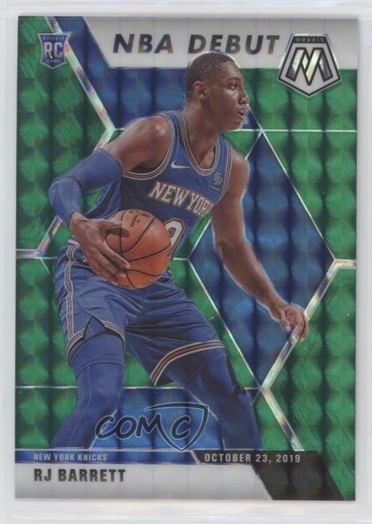 2019-20 Panini Mosaic NBA Debut Green Prizm RJ Barrett #270 Rookie RC 12g7