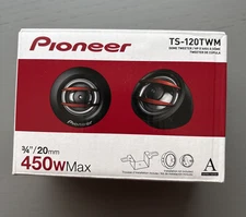 Pioneer TS-120TWM 1-Inch Polyimide Dome Tweeters Universal Fit 100W RMS & 450W