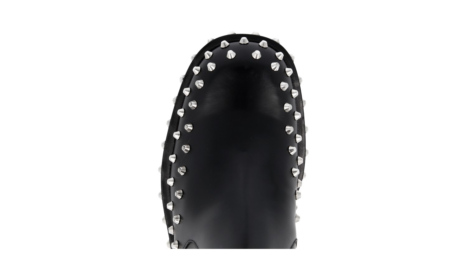 PRADA Leather Ankle Boots Booties - STUDDED Rivets Black - NEW -  11 45 image 10