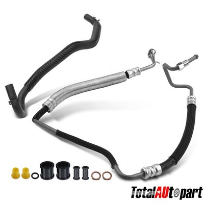 2x Power Steering Reservoir &Pressure Line Hose Assembly for Lexus RX350 07-09