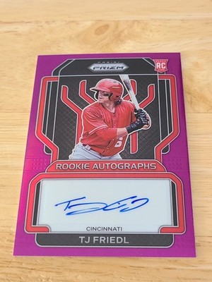 2022 Panini Prizm Rookie Purple Prizm /50 TJ Friedl #RA-TF Autograph Rookie $$$