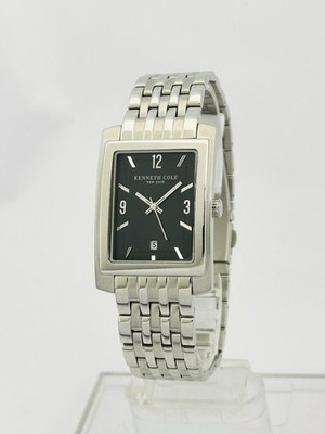 Kenneth Cole NY KC3591 Rectangular Black Dial StainlessSteel
