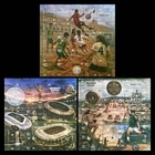 MEXICO 2026 WORLD FOOTBALL SOCCER CUP 3 high value stamp panes, nice ltd. ed.