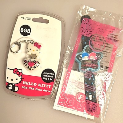 HELLO KITTY 8GB USB flash drive McD's #8 LED watch needs new battery 2008 Sanrio